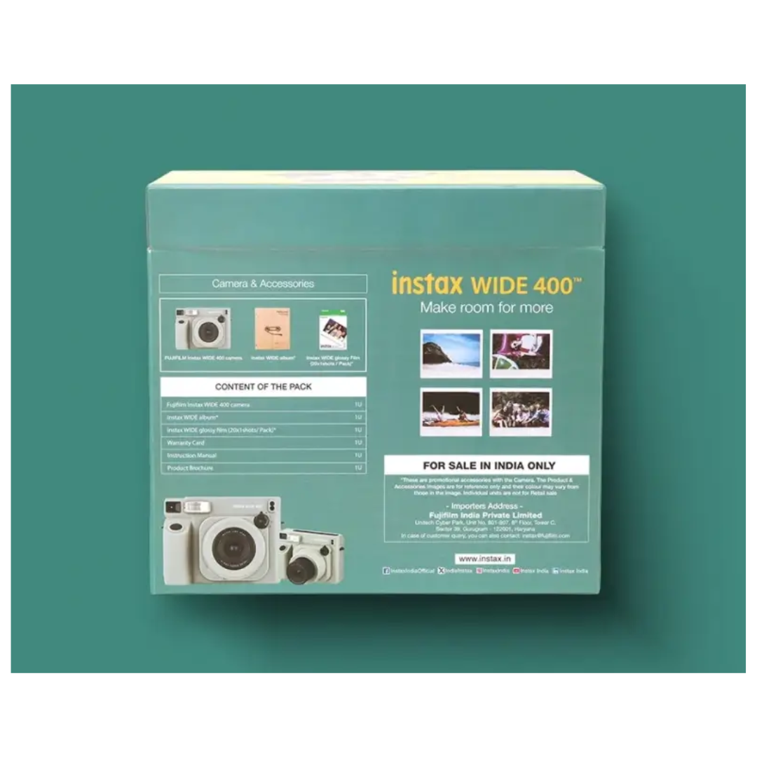 Fujifilm Instax Wide 400 Instant Camera Starter Kit Black