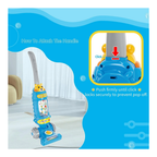 Cute Bear Magical Vacuum Cleaner Toy with Interactive Lights, Melodies & Floor Roller for Kids