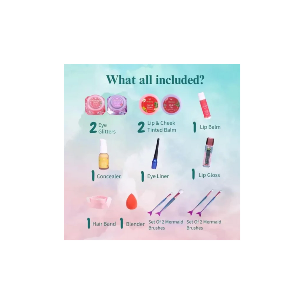 Whimsy Organic & Natural Blossom Beauty Makeup Kit for kids, Preteen and Teen Girls (Pack of 12) - Les Petits