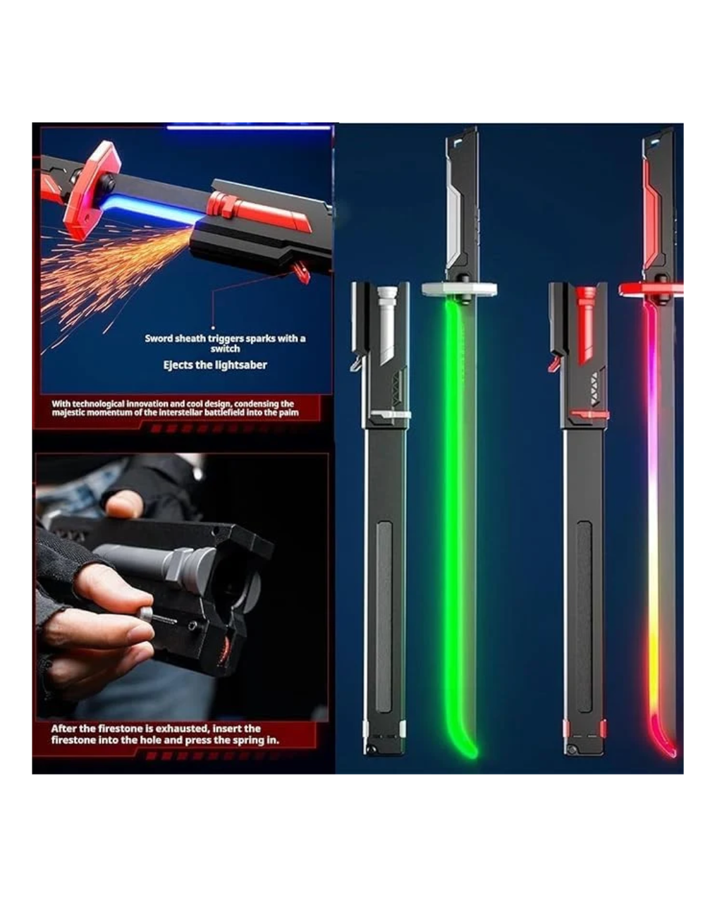 Rainbow Toys Sparkblade LED Sword with Smoke & Spark Effects with Sound Light Sabar