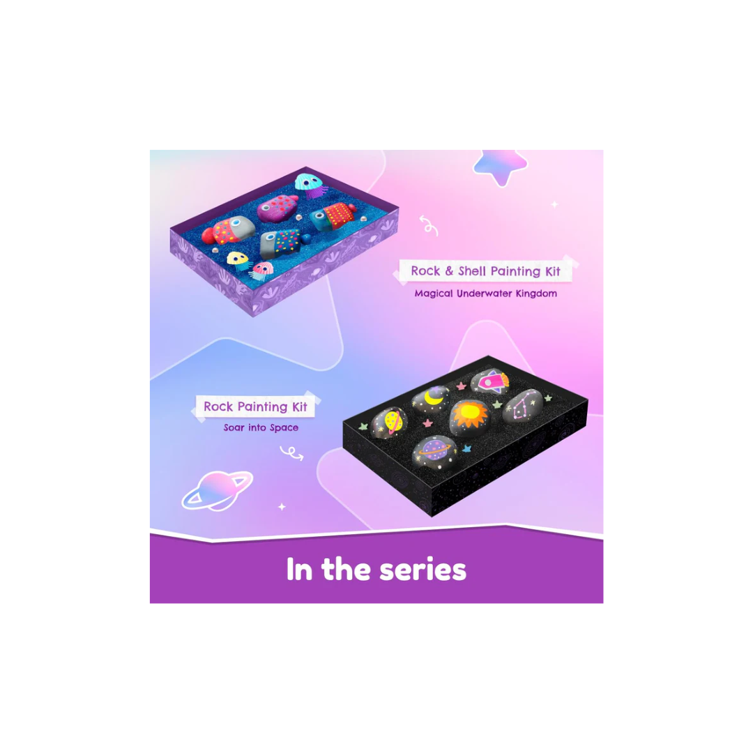 Bloomingo Art & Craft Kit - Rock Painting Kit Soar into Space