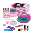 Girl's Creator DIY Nail Art Studio Kit – Kids Beauty Salon Playset with Non-Toxic Peel-Off Nail Polish & Glitter Decorator Pen (Ages 5+)