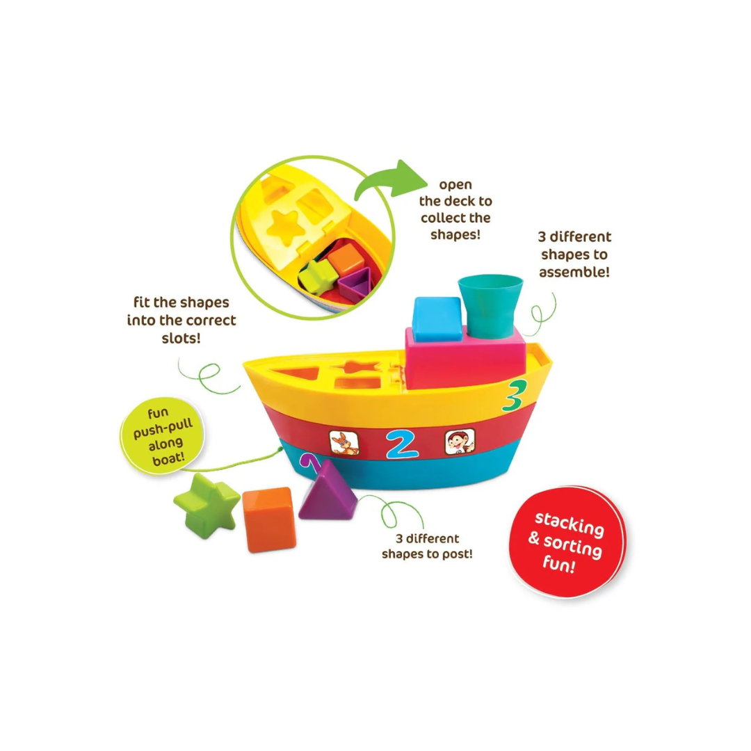 Funskool Giggles Stack A Boat, Multi Color