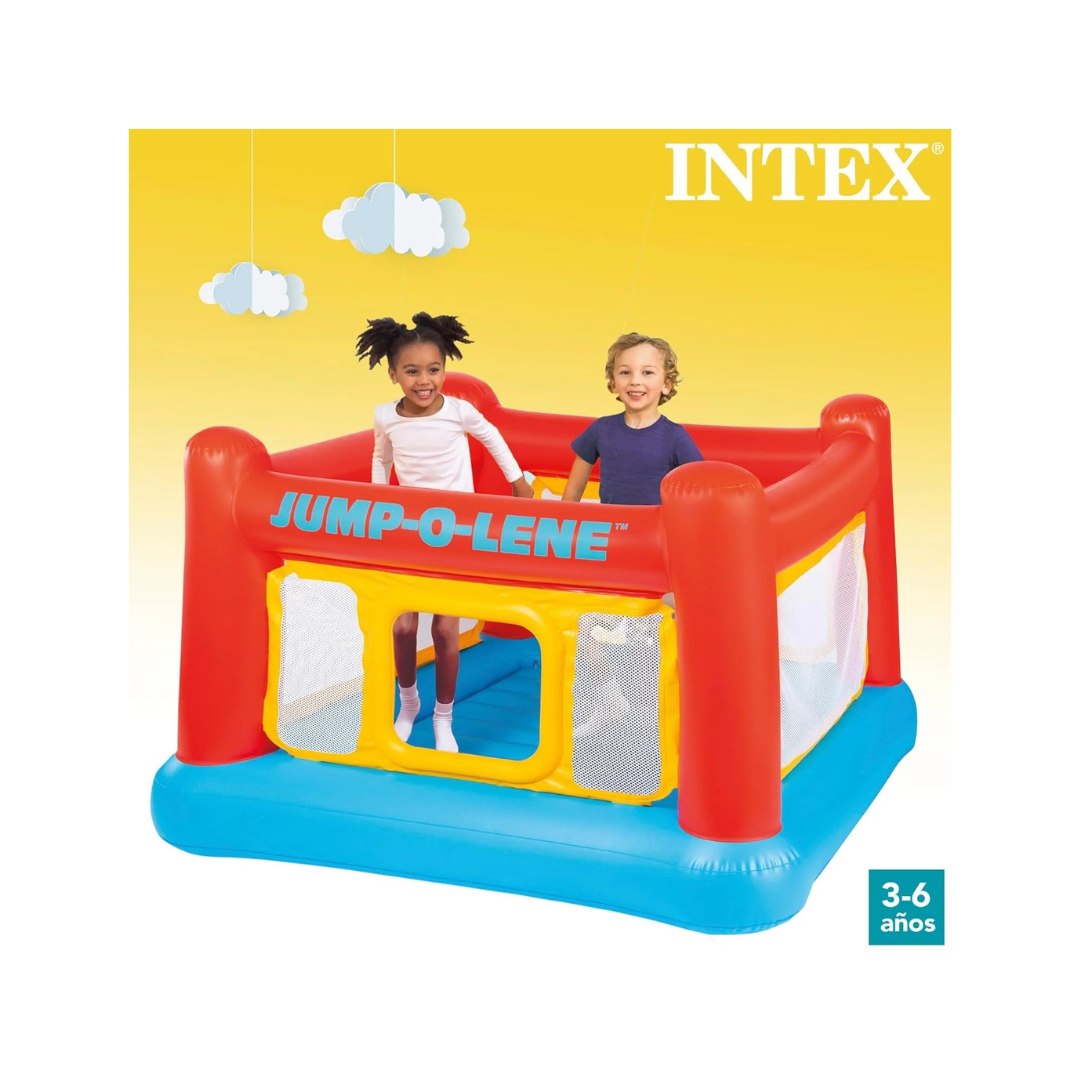 Intex Jump-O-Lene Playhouse, Kids Inflatable Bounce House (48260)