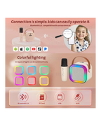 Karaoke Machine for Kids Adults, Mini Portable Blue-Tooth Karaoke Speaker with Wireless