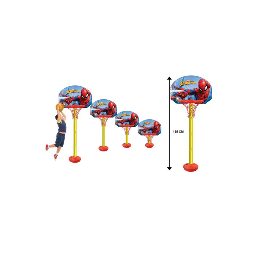 Itoys MARVEL Spider-Man Basketball and Adjustable Net & Stand Set