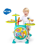 Hola Banging Bopping Drum Set with Microphone & Activity Center Musical Drum Kit for Kids