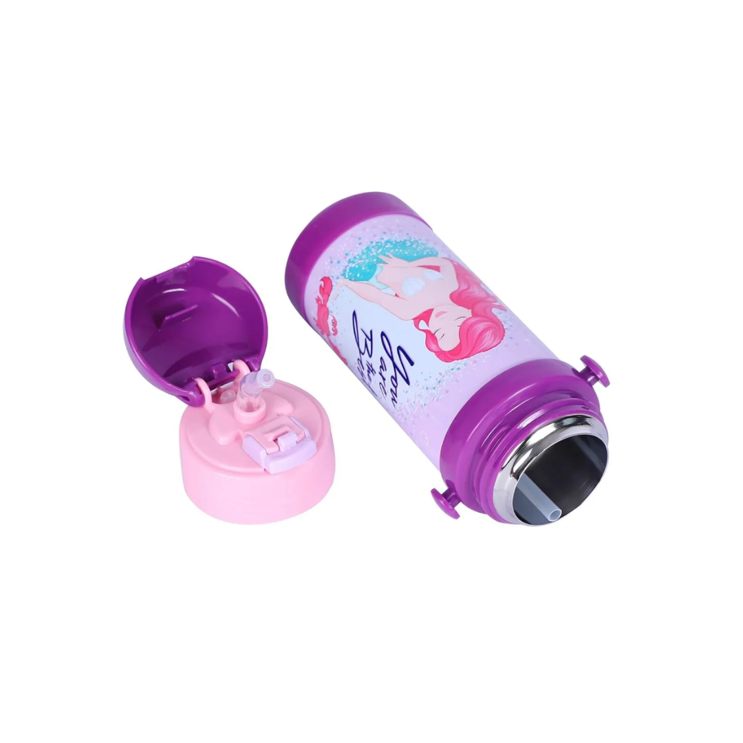 YOUP Stainless Steel Vacuum | Insulated Sipper Bottle with Strap Brave -350 ML