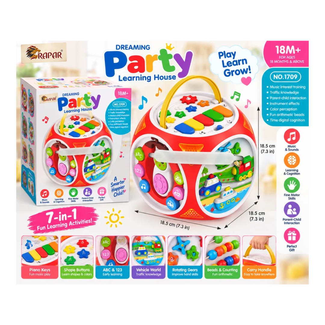 Baoli Dreaming Party Learning House Musical Activity Toy – Transport Theme 18M+