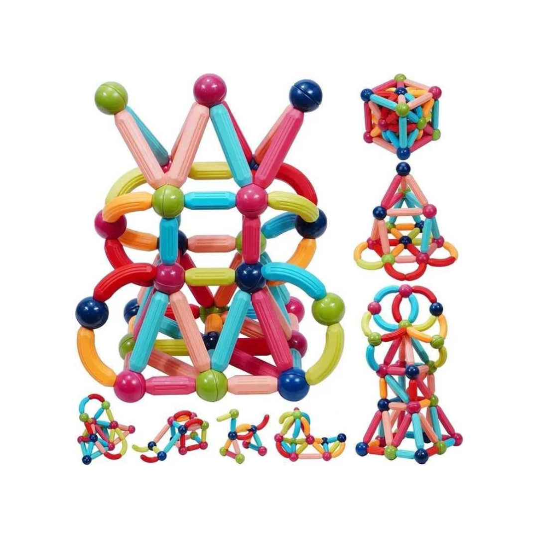Dige 42 Pcs Colorful Magnetic Blocks Sticks
