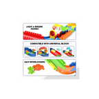 Mirana Block Rider Toy Train Set for Kids - Colorful Track Set 131Pcs