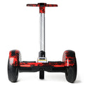 Hoverpro Bluetooth Self-Balancing Scooter with Handle Bar – Red & Black Graphic Design S11+ Miniseg Redfire with Handle Hoverboard