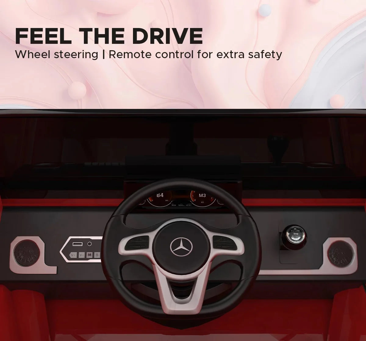 EMotorad Formula Fun Battery Oprated Mercedes Benz G-Wagon Ride-On Car, Red,