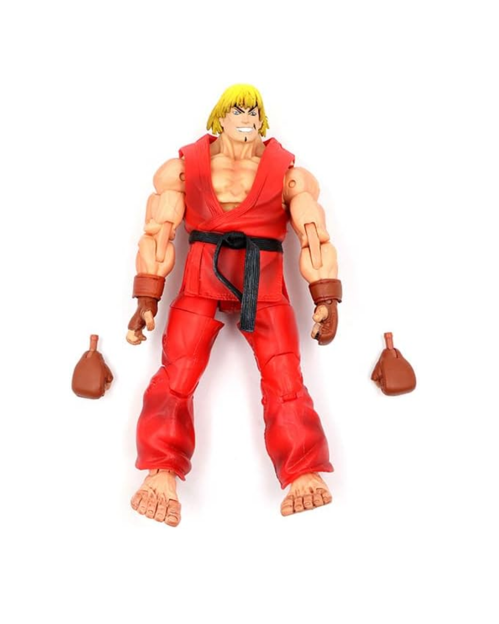 Street Fighter Ken Masters Action Figure 35 Points of Articulation Premium Collectible Figure Red
