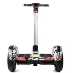 Hoverpro Bluetooth Self-Balancing Scooter with Handle Bar – Black & Red Graphic Design S11+ Miniseg Street with Handle Hoverboard