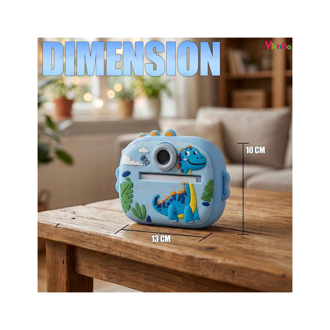 Rainbow Toys Instant Print Camera for Kids 1080P HD Digital Camera with Video Recording, Built-in Printer Assorted Color