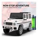 EMotorad Formula Fun Battery Oprated Mercedes Benz G-Wagon Ride-On Car, White
