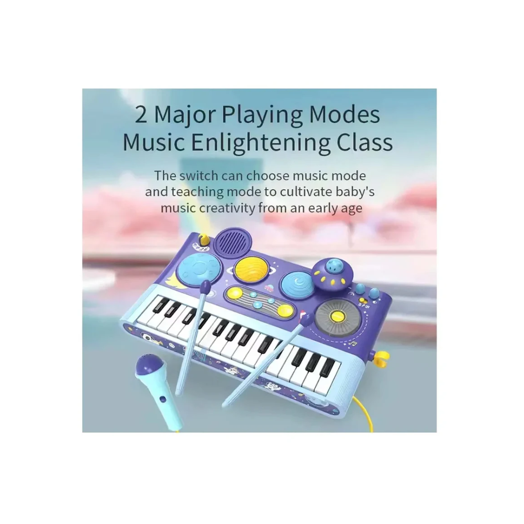 Early Learning Piano Keyboard Toy Infant Toys – Electronic Music Set with Microphone, Lights & Educational Modes
