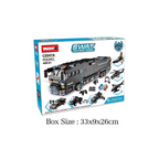 Rainbow Toys SWAT Armored Bus C0547A, Building Set for Fans of Army Mobile Command Center and Police Cars, Building Blocks