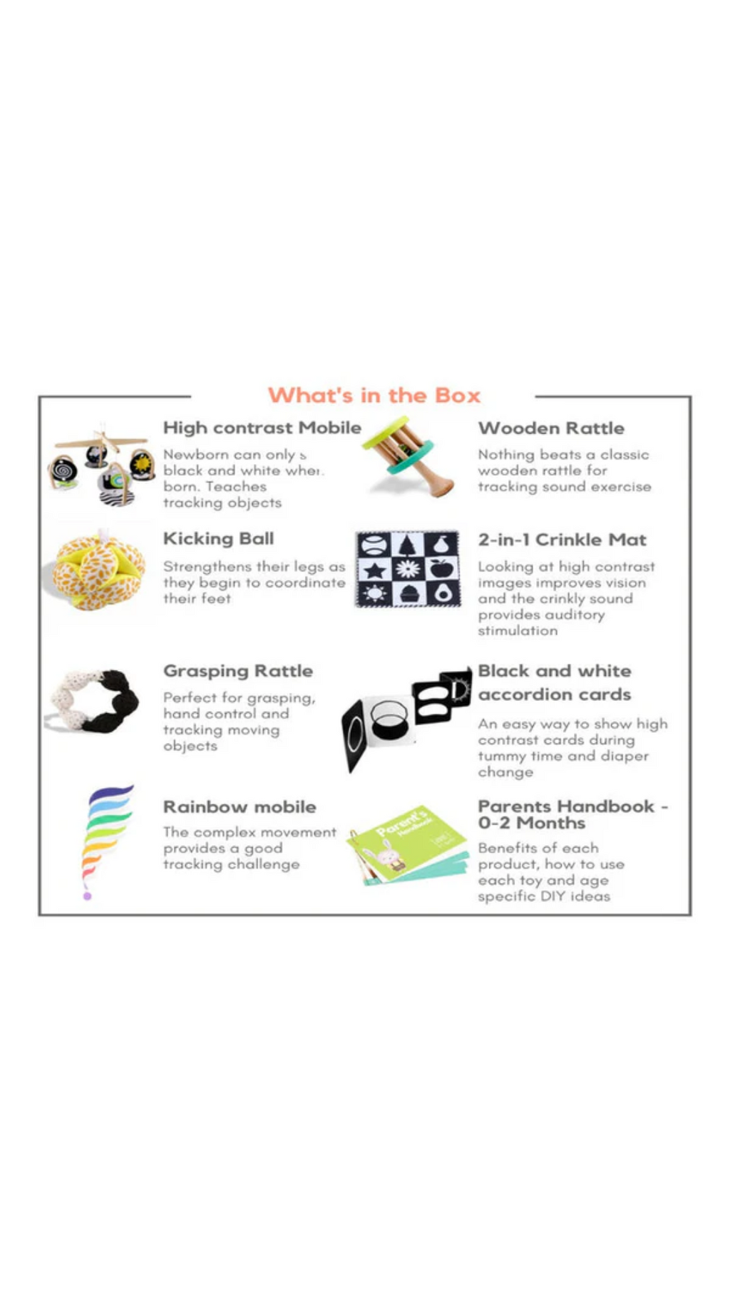 Curious Cub Wooden Montessori Box - 0 Months + (Level- 1)