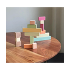 Playblox Candy Blocks Handcrafted Wooden Building Set – Multi-Shape & Color Stacking Toy Set for Open-Ended Play, Creative Construction Blocks for Toddlers