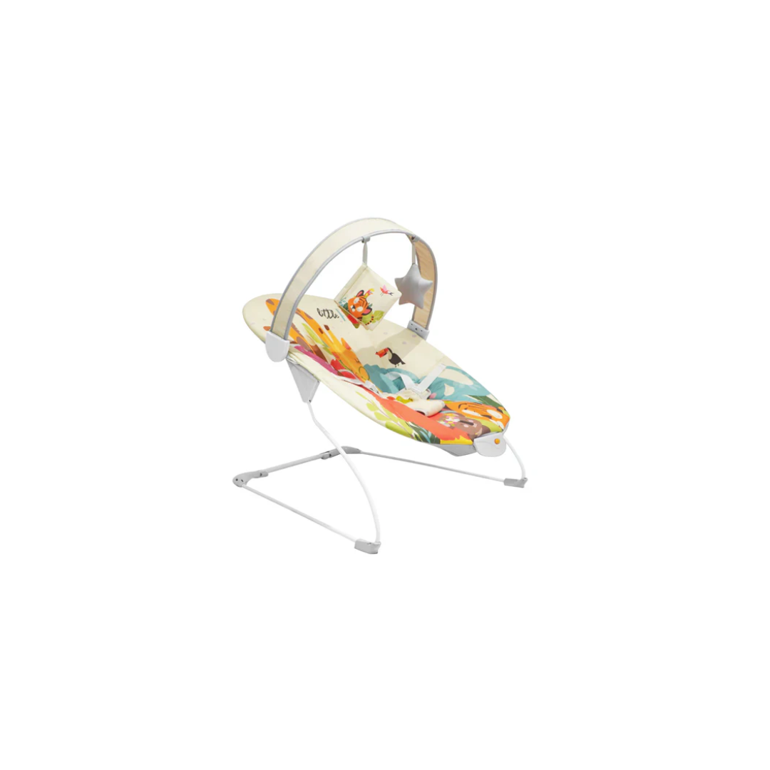 Ladida Baby Bouncer-With 8 Classic Melodies & Calming Vibrations-3 Point Harness-Removable & Adjustable Safari