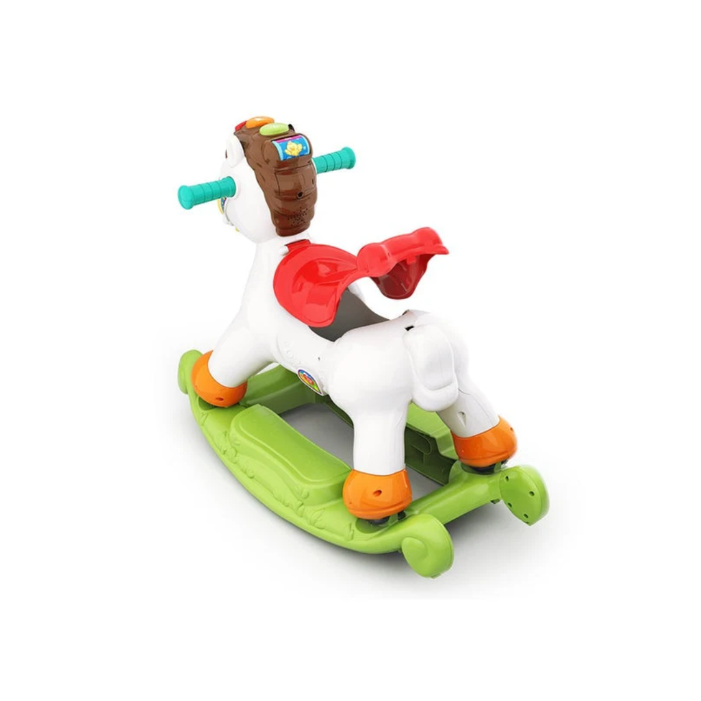 Hola 2-in-1 Rocking & Ride On Horse with Music & Activity Center 18-96 Months