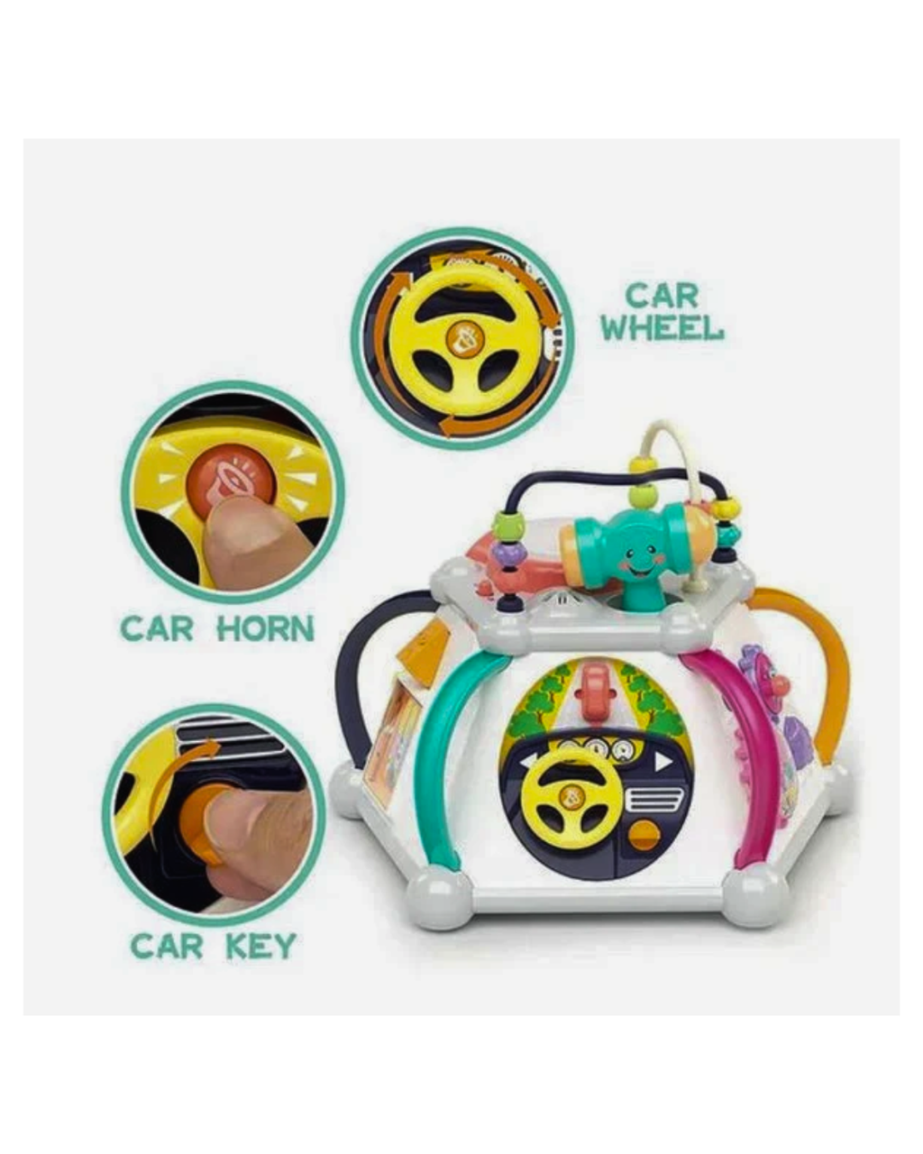 Hola 15-in-1 Discover Activity Cube Multifunction Educational Learning Toy for Toddlers (18–36 Months)