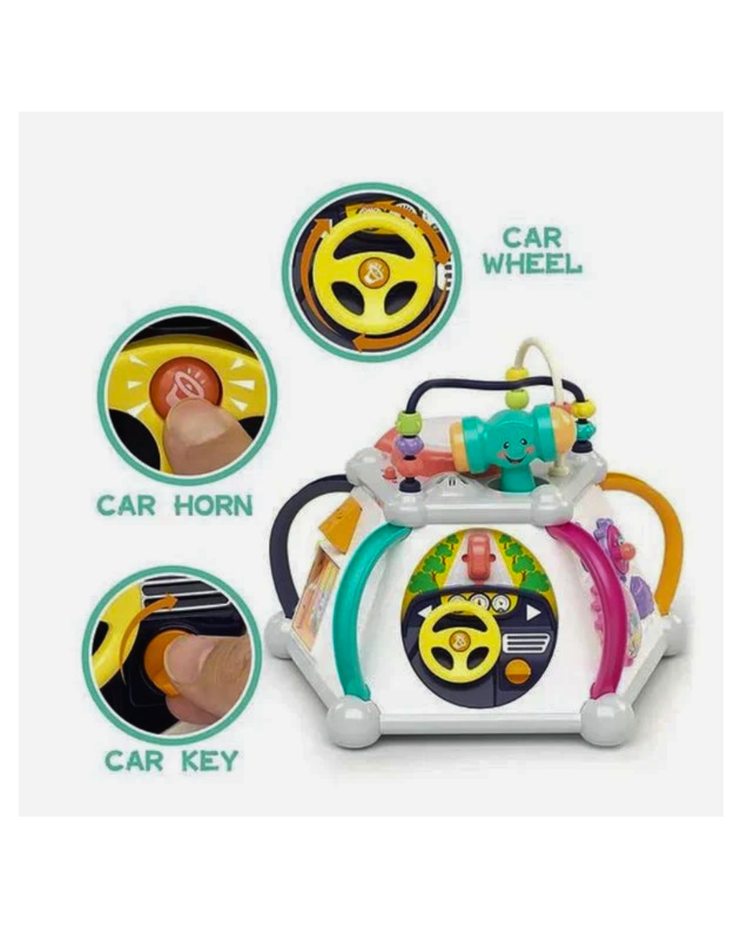 Hola 15-in-1 Discover Activity Cube Multifunction Educational Learning Toy for Toddlers (18–36 Months)