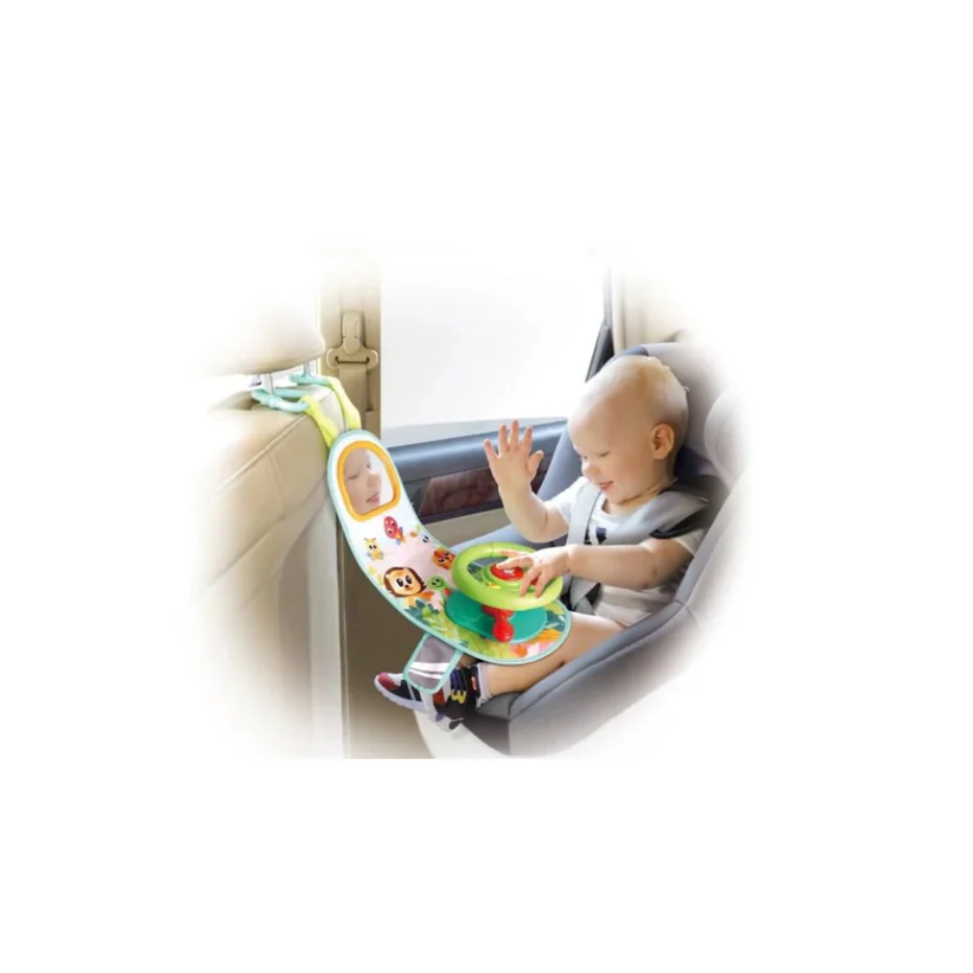 Hola Baby Car Steering Wheel with Lights Music Indicator and Horn Pretend to Drive Toy