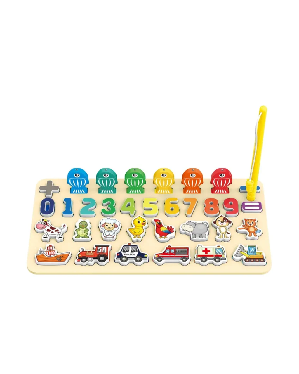 Baoli Science Logic Board Wooden Puzzle Educational Montessori Learning Board Numbers, Animals, Vehicles & Shapes