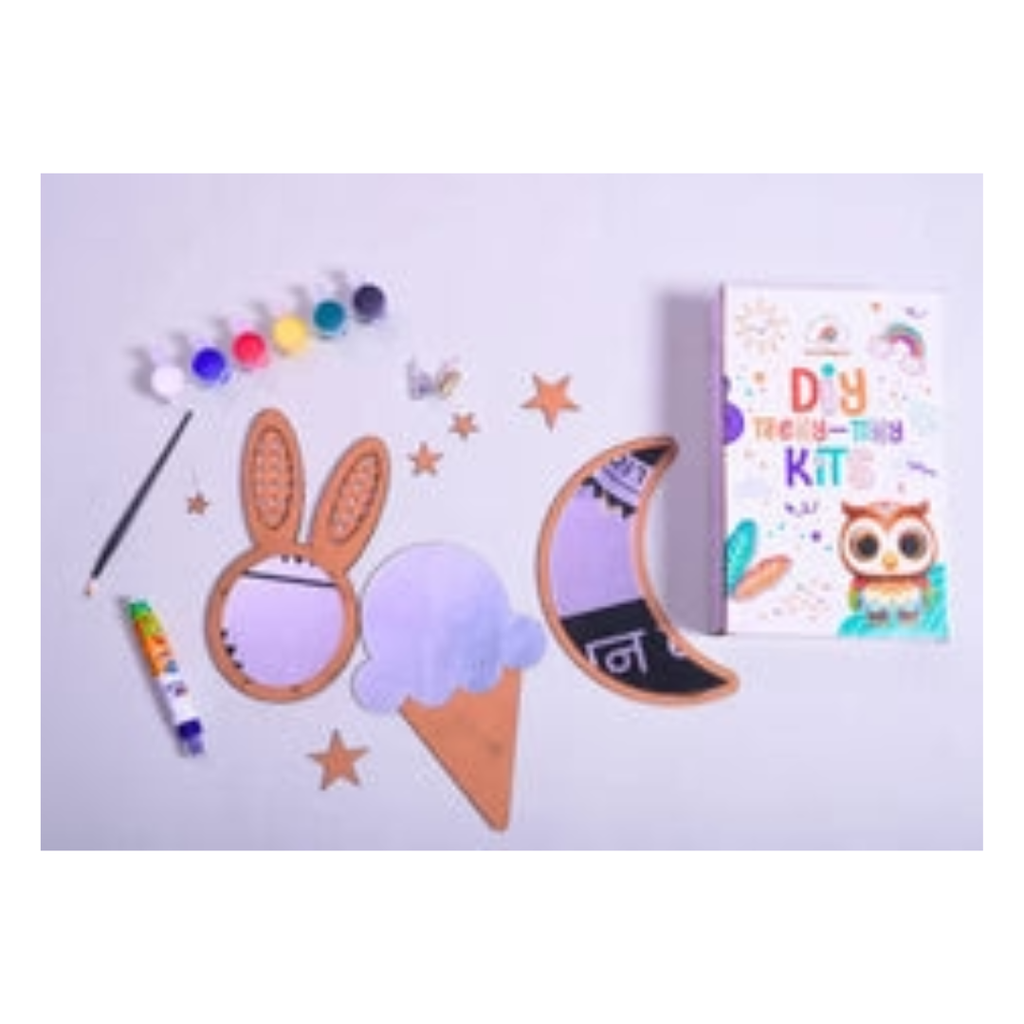 iLearnNGrow Teeny Tiny DIY Mirror Decorating Kit for Kids Set of 3 Creative Craft Set