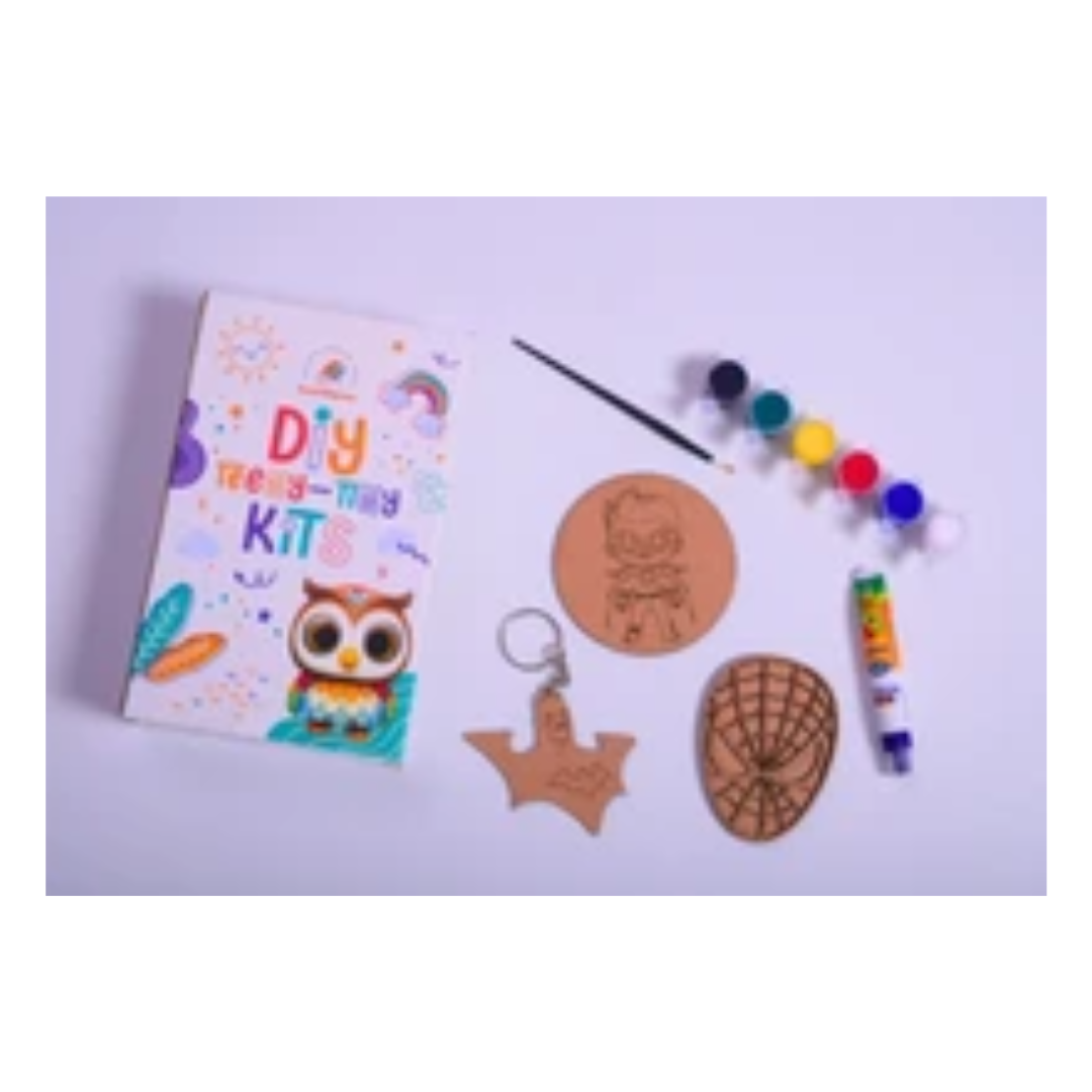 ilearnngrow Teeny Tiny DIY Superhero Painting Kit – 3‑in‑1 Craft Set for Kids