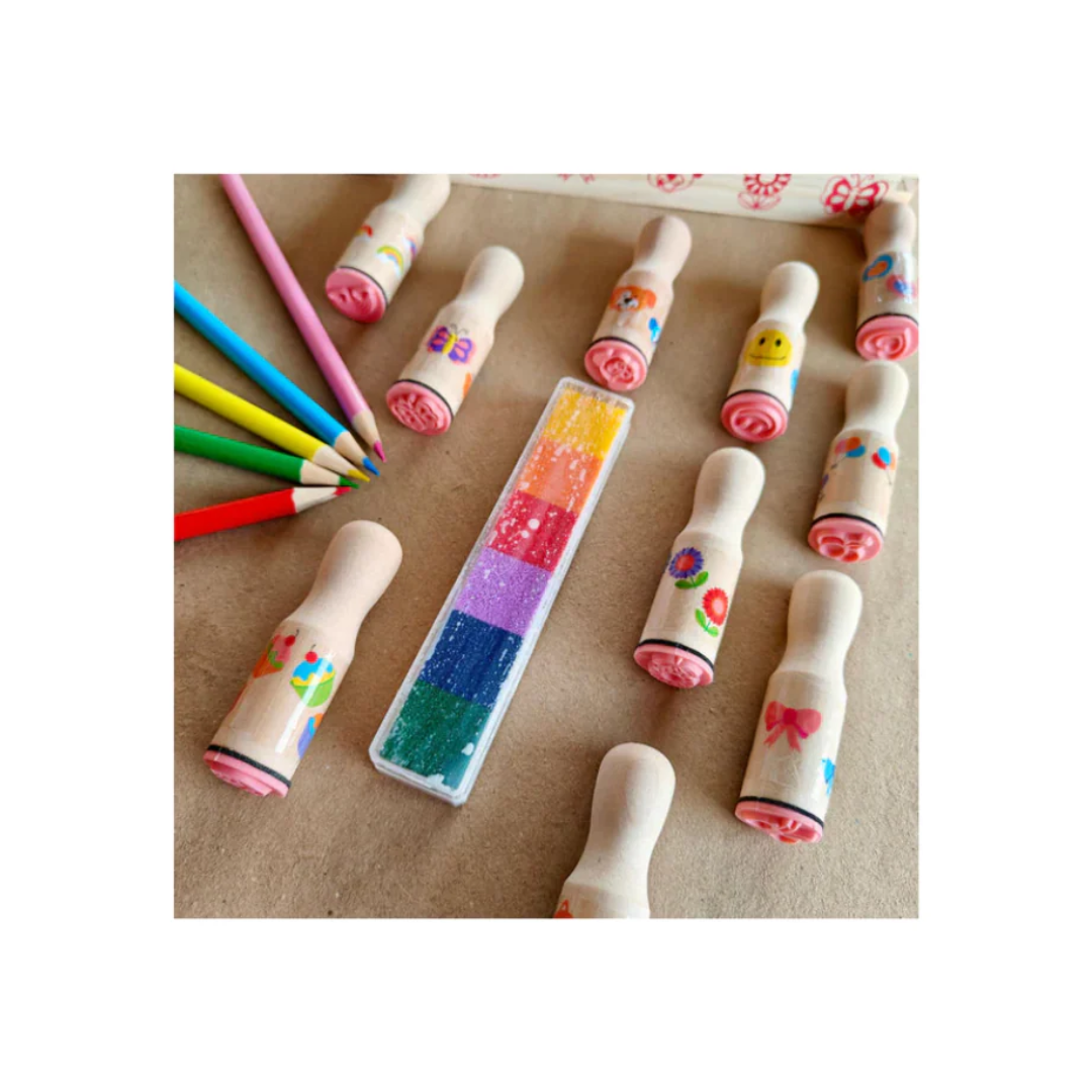 Open Ended My Wooden Chunky Joyful Stampers