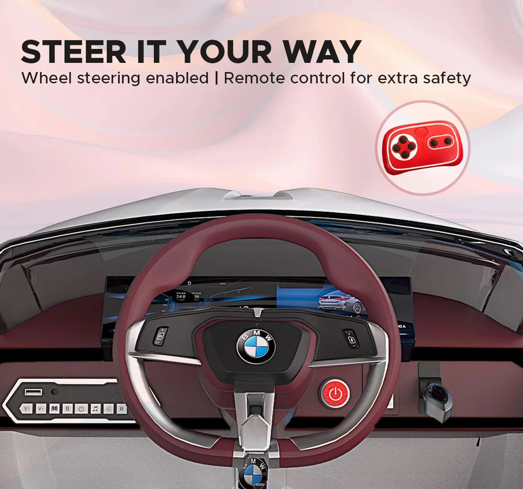 EMotorad Formula Fun Battery Oprated BMW i4 Ride-On Car, White