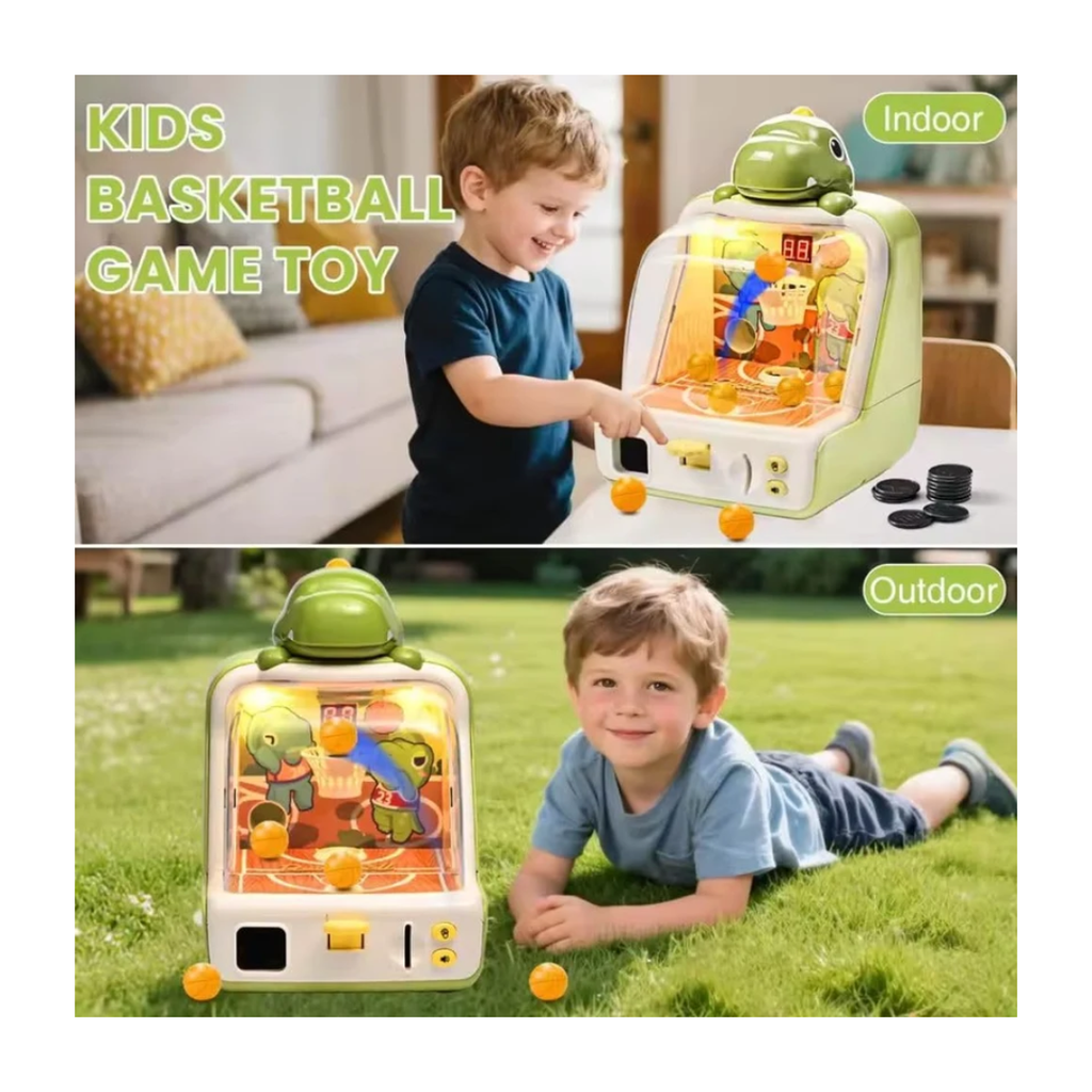 Mini Basketball Shooting Machine for Kids – Interactive Basketball Game with Balls & Coins 3+ Years