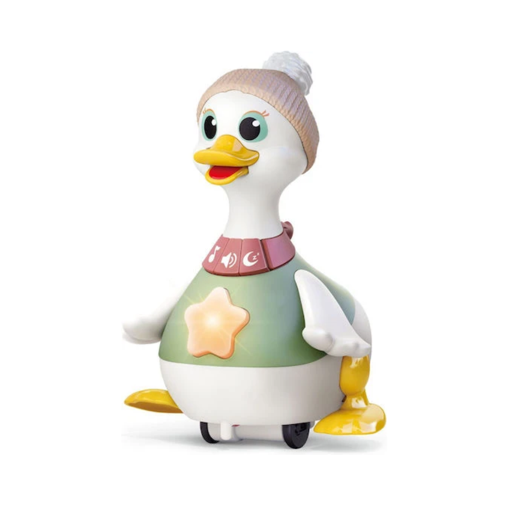 Hola Waddling Duck Family Interactive Mother & Baby Duck Toy Musical Walking Duck Set