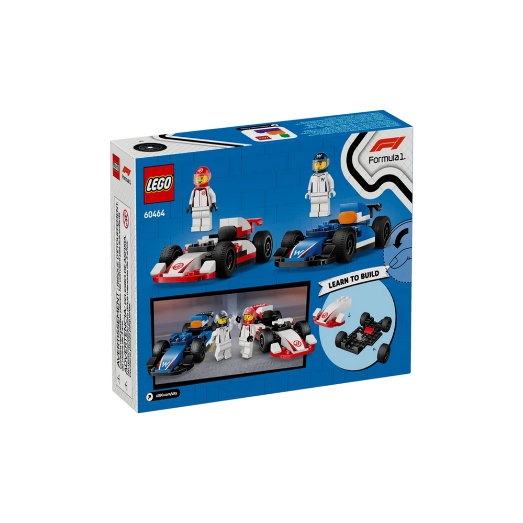 Lego 60464 City F1 Williams Racing & Haas F1 Race Cars (92 Pieces)