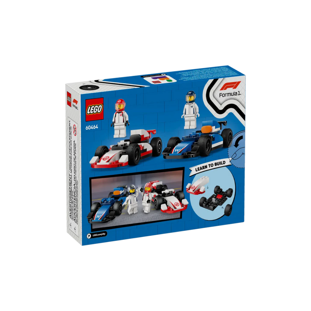Lego 60464 City F1 Williams Racing & Haas F1 Race Cars (92 Pieces)