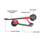 EMotorad Lil E Junior Electric Kick Scooter for Kids 6+ – 100W Motor, 8 km Range, Foldable – Active Red