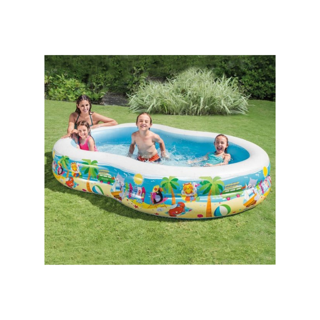 Intex 56490 Swim Center Seashore Pool 8 Foot Children Swimming Pool (103' x 63' x 18')