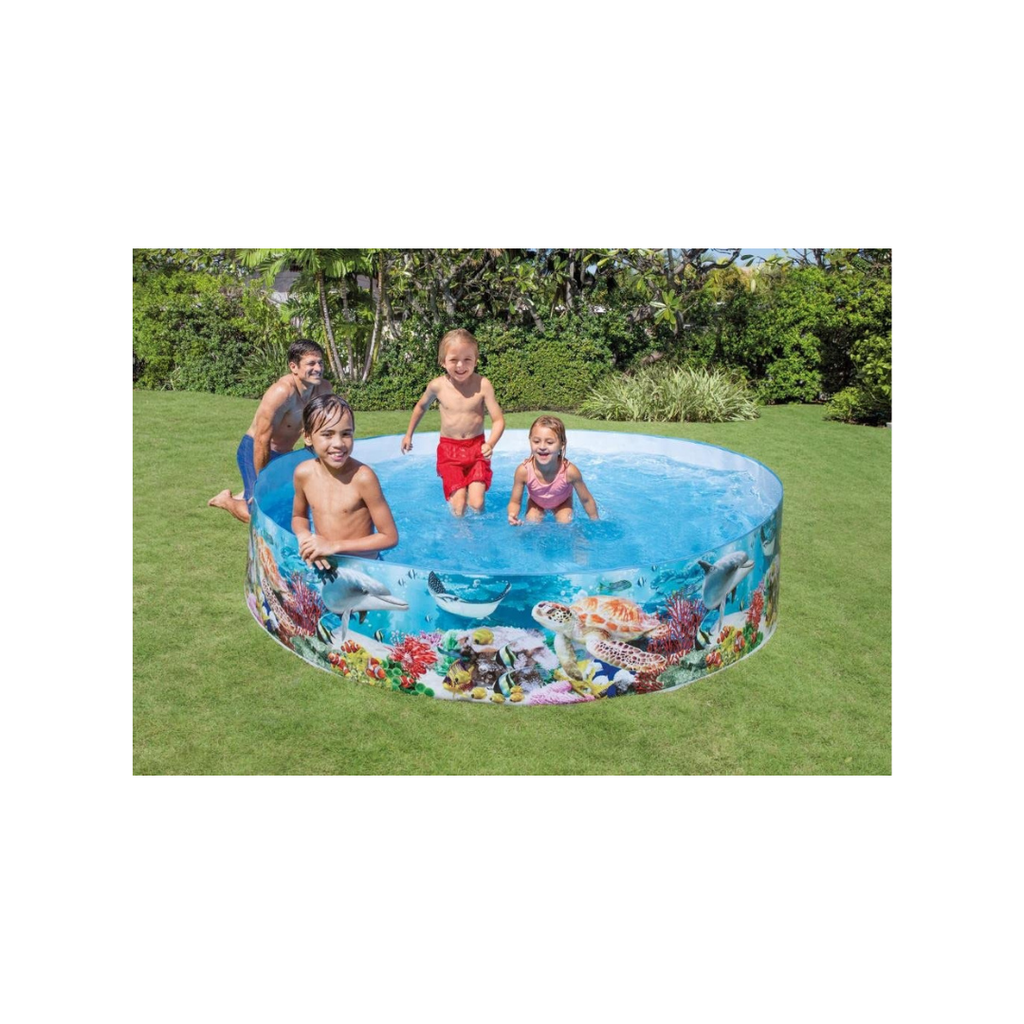 Intex 58472 Coral Reef Snapset Pool 8 Feet – Hard Side Kids Outdoor Garden Swimming Pool