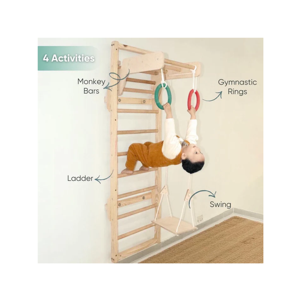 Curious Cub Wooden Wall Ladder