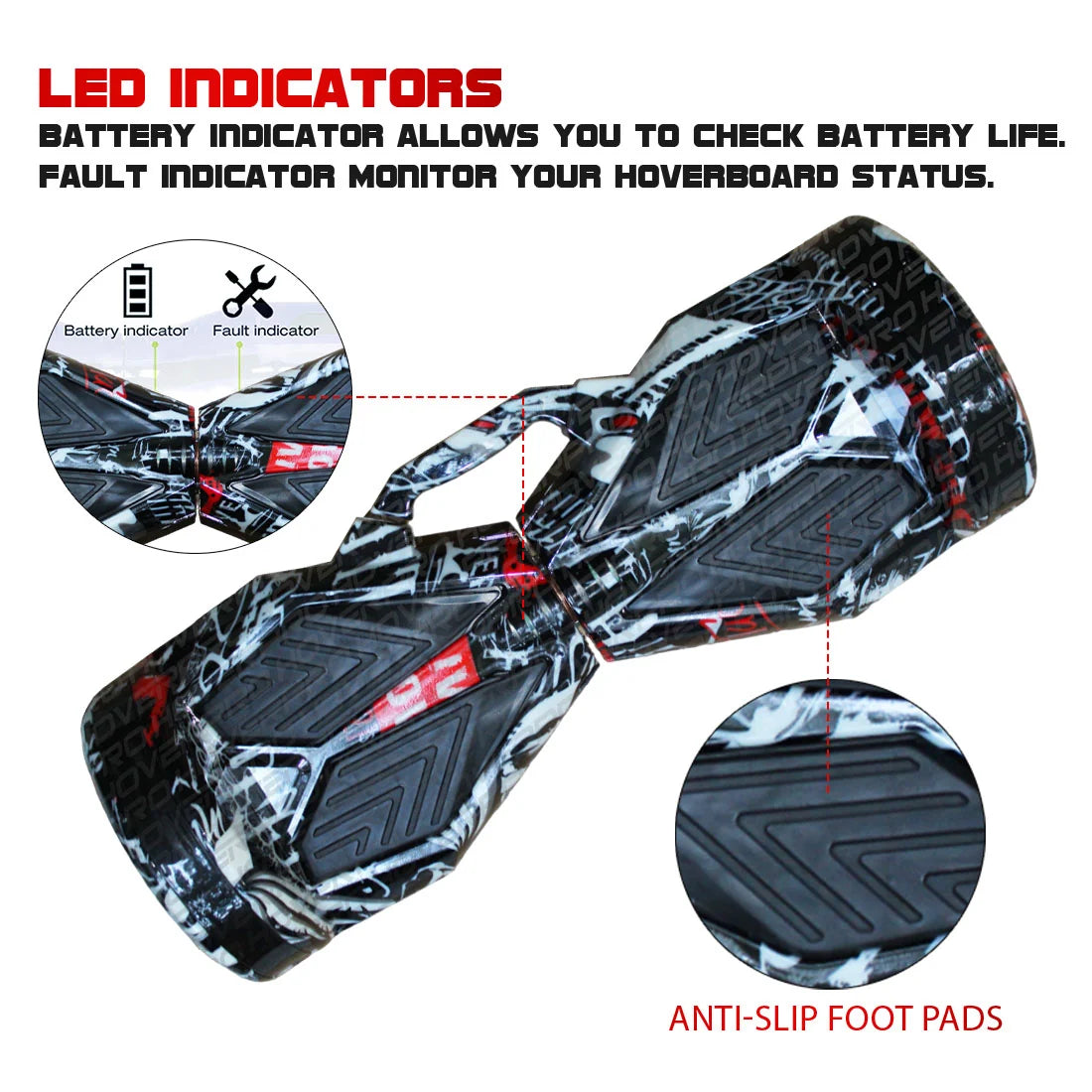 Hoverpro Hoverboard H8+ Premium Self-Balancing Hoverboard with LED Wheels