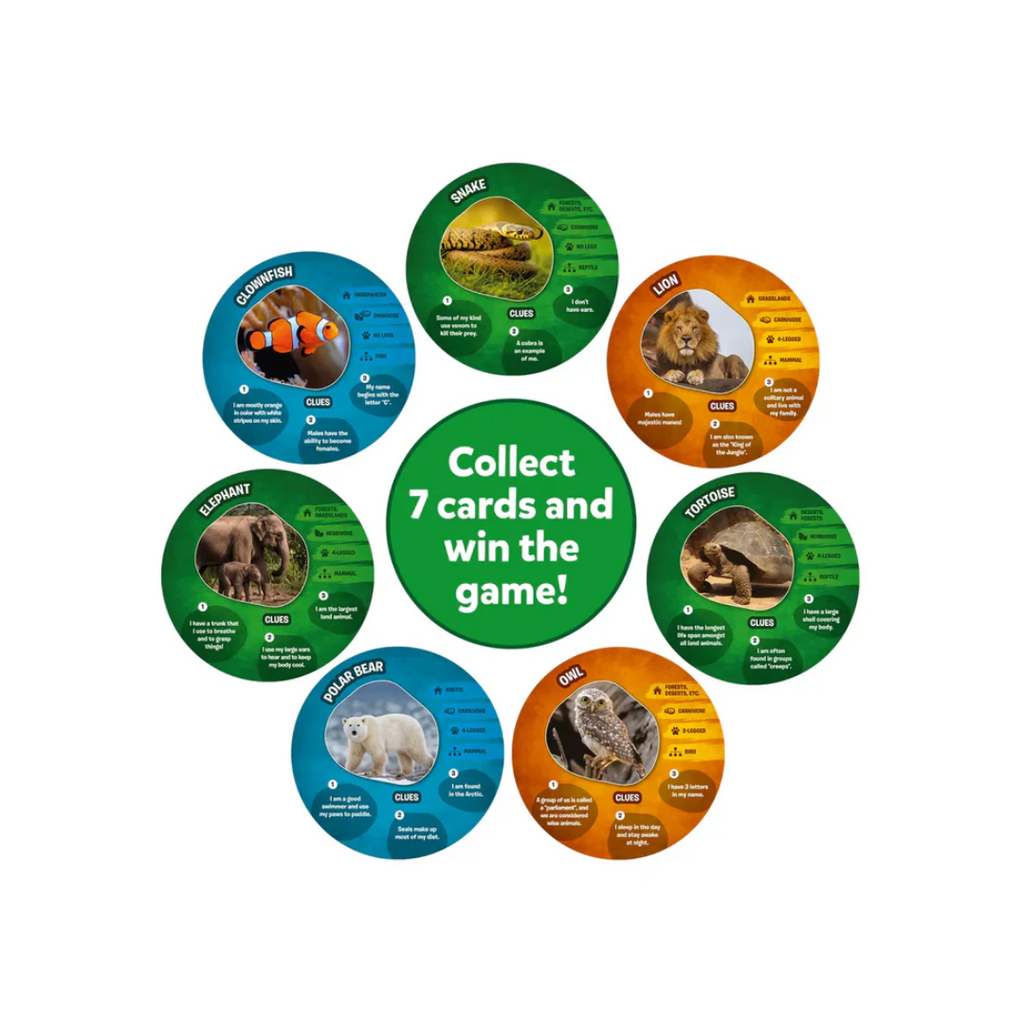 Skillmatics Guess in 10: Picture Clues Animal Planet Trivia card game (ages 6+)