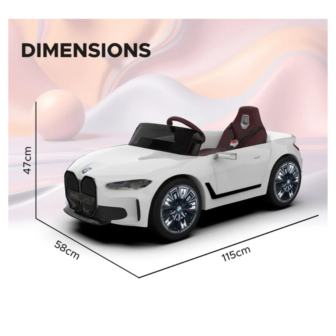 EMotorad Formula Fun Battery Oprated BMW i4 Ride-On Car, White