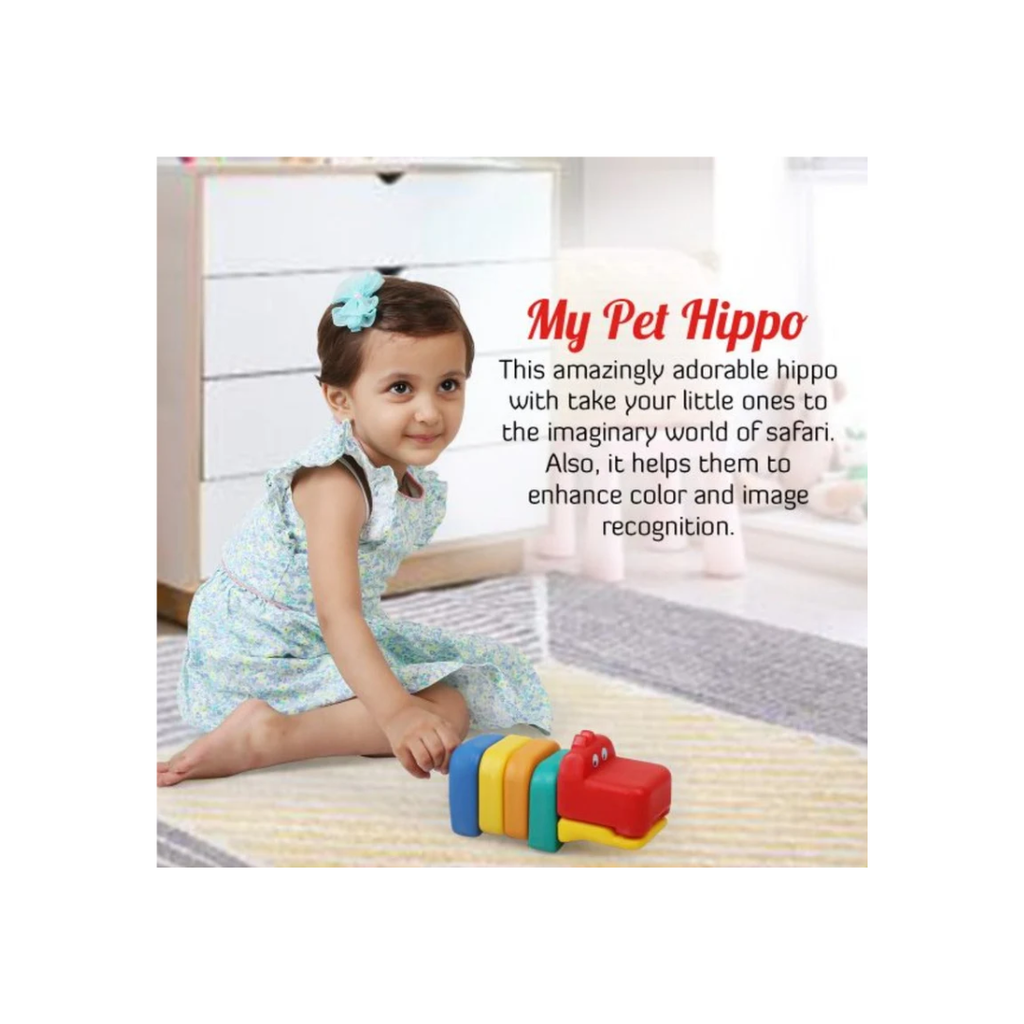 Shooting Star My Pet Hippo Plastic Toy For Kidstoddlers Toys Multicolor 1Y+