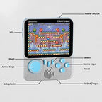 Sameo Gamegear Handheld Video Game Console, Retro Mini Game with 666 Classic Retro Game TV Compatible for Kids, Rechargeable 8 Bit Classic (Dolphin Grey)