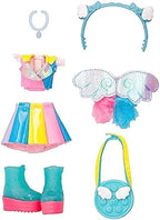 Cry Babies Jenna Doll with Long Hair, Fabric Clothes and 9 Accessories