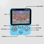Sameo GameGear Handheld Video Game Console, Retro Mini Game with 666 Classic Retro Game TV Compatible for Kids, Rechargeable 8 Bit Classic (Aqua blue)